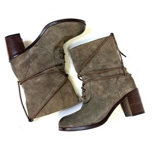NWOB Wolverine by Samantha Pleet 1000 Mile Olive Green Suede/Leather Ankle Boots